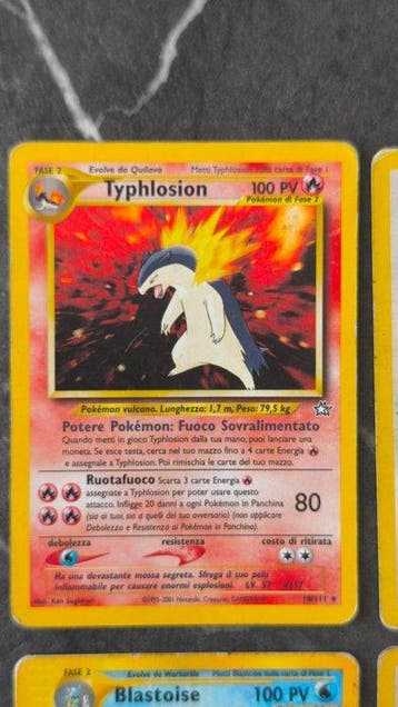 Pokémon - 4 Card - Typhlosion, Blastoise, Kangaskhan,, Nieuw