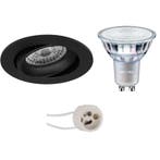 Dimbare Kantelbare LED Spot Set - Mat Zwart Ronde Inbouwspot, Verzenden, Nieuw