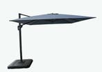 Zweefparasol Small Roma 3x3m + voet - antraciet (Parasols), Tuin en Terras, Parasols, Ophalen of Verzenden, Nieuw, Zweefparasol