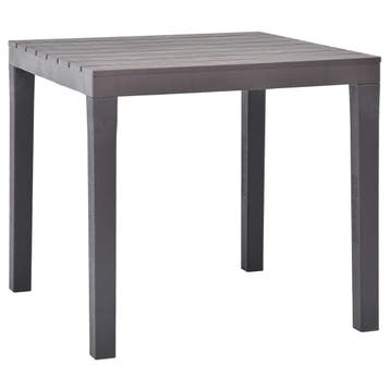 vidaXL Tuintafel 78x78x72 cm kunststof mokka, Tuin en Terras, Verzenden, Nieuw