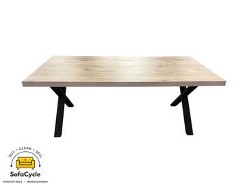 Eettafel 200x100 met X-poten – overstock, Maison & Meubles, Verzenden