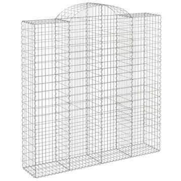 vidaXL Schanskorf gewelfd 200x50x200/220 cm gegalvaniseerd, Verzenden, Nieuw