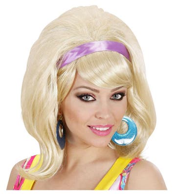 Blonde Pruik 60S Modieus, Verzenden, Nieuw