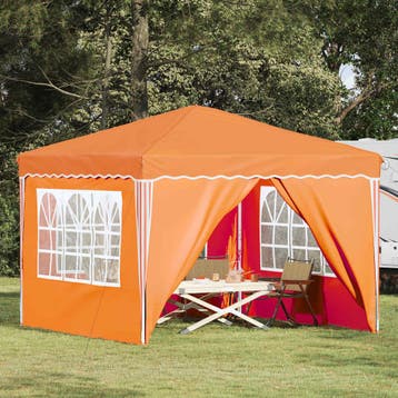 vidaXL Pop-up Feesttent 288 x 288 x 245 cm Oranje Oxford, Verzenden, Nieuw