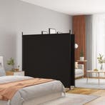 vidaXL Kamerscherm met 2 panelen 348x180 cm stof zwart, Verzenden
