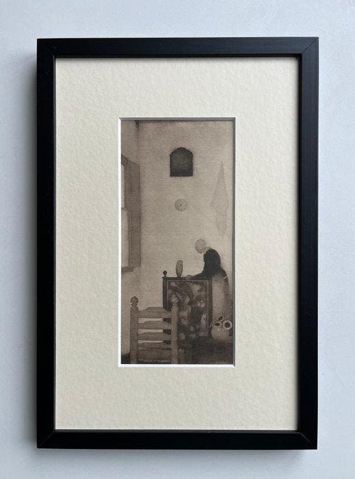 Jan Mankes (1889-1920) - Moeder in de kamer met Uiltje, Antiek en Kunst, Antiek | Overige Antiek