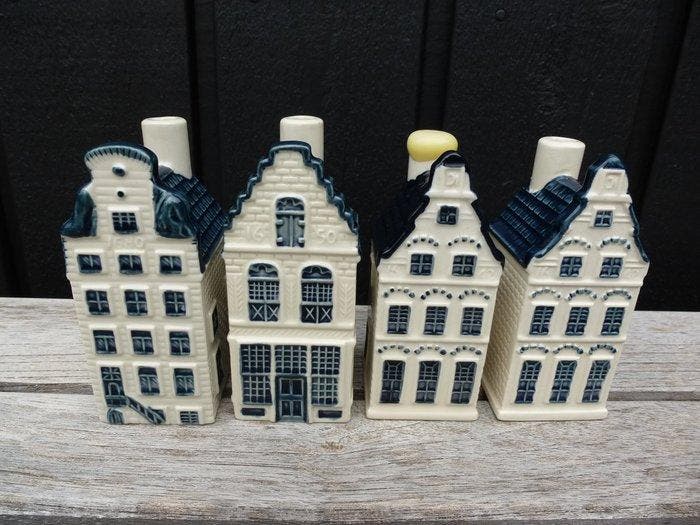 Maison KLM - Huit petites maisons KLM vides, Antiek en Kunst, Antiek | Wandborden en Tegels