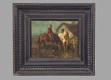 Henry Schouten (1857-1927) - Boer met paarden
