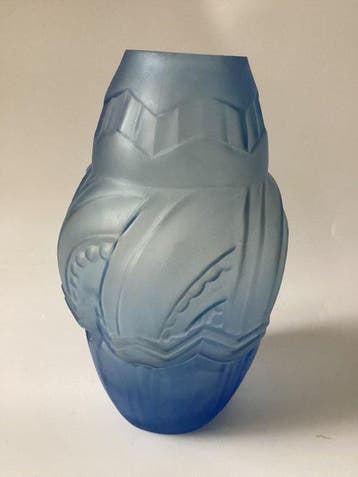 Etaleune Paris - Vase - Frosted persglas - Art déco, Antiquités & Art