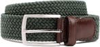 Profuomo Geweven Riem Groen maat 95 Heren, Kleding | Heren, Riemen en Ceintuurs, Verzenden, Echt leder, Nieuw, Profuomo
