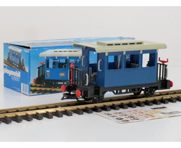Playmobil 4100 Personenrijtuig DB blauw OVP (Wagons), Ophalen of Verzenden, Gebruikt, Overige typen, Analoog