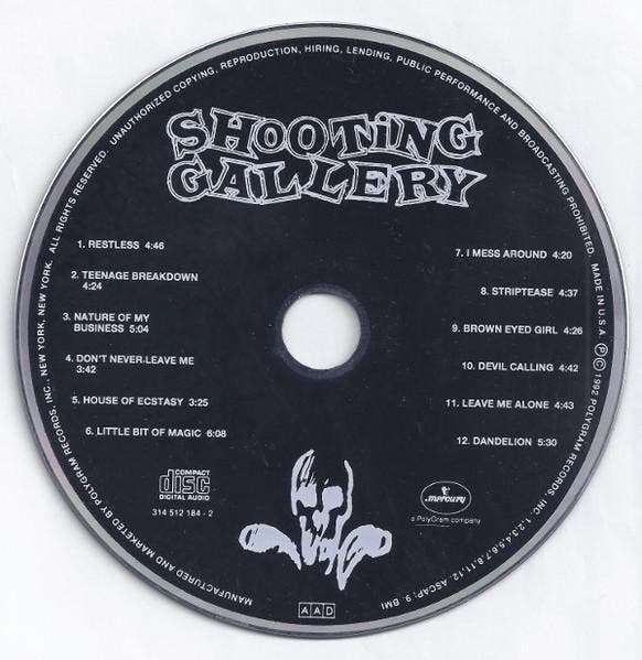 Shooting Gallery – Shooting Gallery (CD, 1992), Cd's en Dvd's, Cd's | Rock, Gebruikt, Verzenden