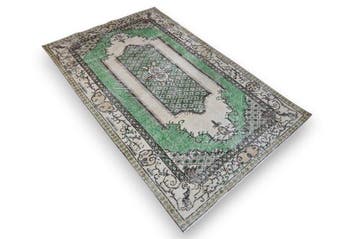 Groene vintage - Vloerkleed - 205 cm - 105 cm - met