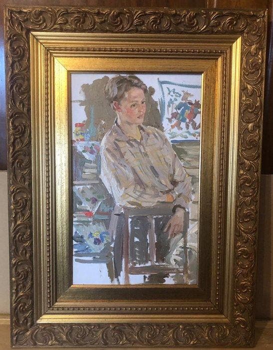 Galickij Rotislav Nikolaevic (1920-1979) - Ragazzo, Antiquités & Art, Art | Peinture | Classique