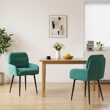 vidaXL Eetstoelen 2 st fluweel Turquoise 59 x 59,5 x 90 cm, Huis en Inrichting, Stoelen, Verzenden, Nieuw