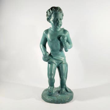 Arnova - Beeld, Putti met Maracas - 29 cm - gepatineerd, Antiquités & Art