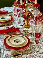 Nappe exclusive en toile de Jouy hivernale pour grandes