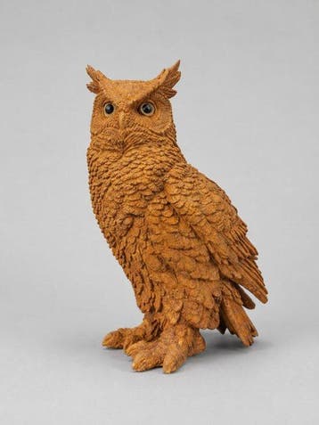 Beeld, large owl - 27 cm - polyresin