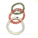 Maansteen, aardbei-kwarts & prehniet Cabochon- 55 g - (3)