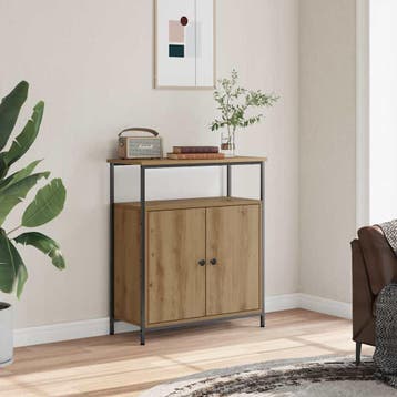 vidaXL Dressoir 70x30x80 cm bewerkt hout artisanaal, Verzenden