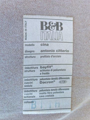 B&B Italia - Antonio Citterio - Sofa (2) - Textiel - Ontwerp