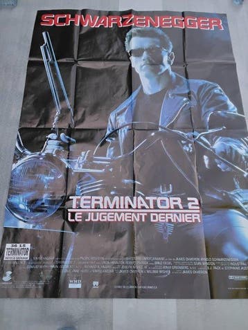 Tri star - Affiche de cinema du film terminator II 1991, Nieuw