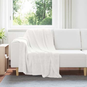 vidaXL Dekentjes 6 st Wit 130 x 150 cm 3.04 kg Fleece, Verzenden