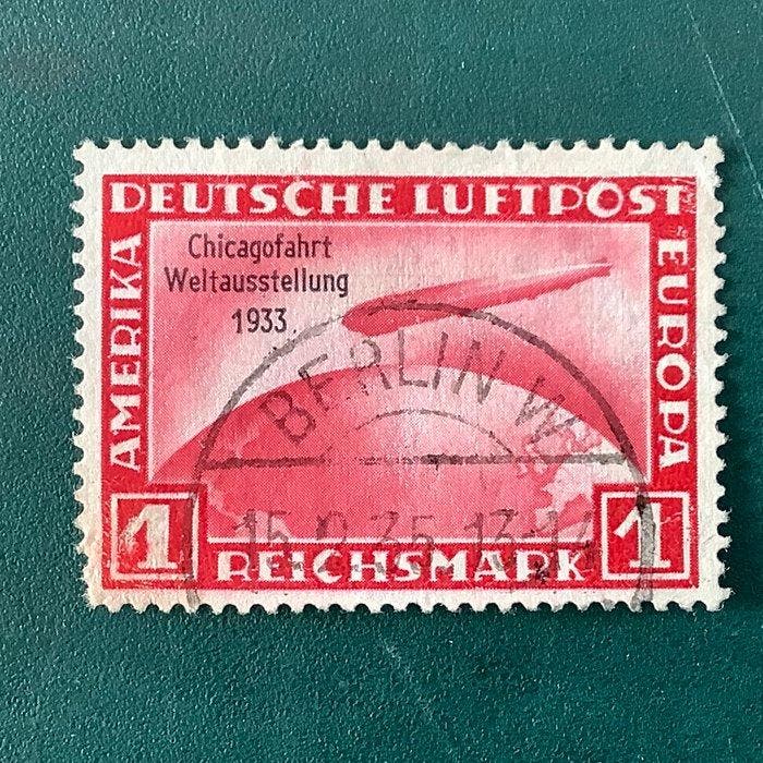 Duitse Rijk 1933 - 1 Mark Chicagofarth - Michel 496, Postzegels en Munten, Postzegels | Europa | Duitsland