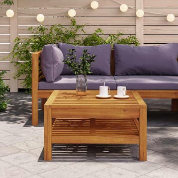 vidaXL Salontafel 65x65x35 cm massief acaciahout, Verzenden, Nieuw