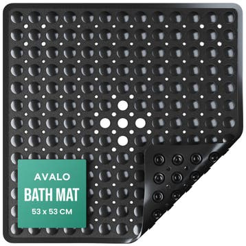 Avalo Badmat / Antislipmat Douche - 53x53CM - Zwart, Verzenden, Nieuw