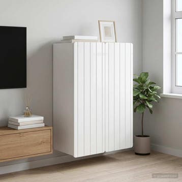 vidaXL Wandkast Hoogglans Wit 66 x 34,5 x 92 cm Bewerkt hout, Verzenden