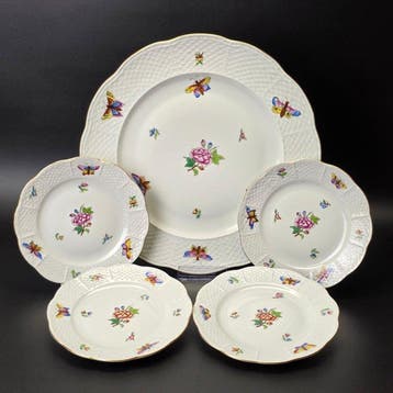 Herend - 5-Piece Set - Queen Victoria - Dessertservies (5) -, Antiquités & Art