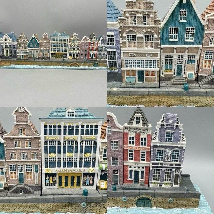 17e eeuwse stijl grachtenpandjes huisjes Amsterdam -, Antiquités & Art, Curiosités & Brocante