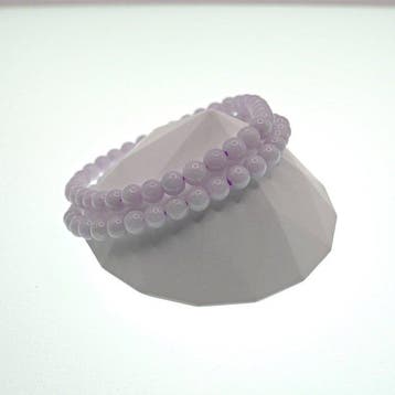 Jadeite lavande de grade A certifiée NGTC - bracelet en duo