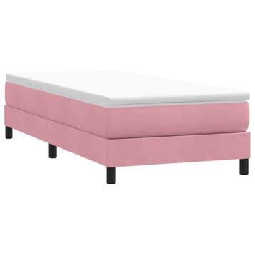 vidaXL Boxspring zonder matras fluweel roze 90x210 cm, Huis en Inrichting, Slaapkamer | Bedden, Verzenden, Nieuw