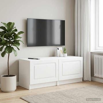 vidaXL Tv-meubel Wit Bewerkt hout, Verzenden