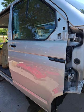 volkswagen transporter t5 t6 portier rechts l7wa zilver g..., Gebruikt, Rechts, Ophalen of Verzenden, Volkswagen