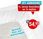 Frans matras hoeslaken,Molton of set UNIEK passend frans bed, Ophalen of Verzenden, Nieuw