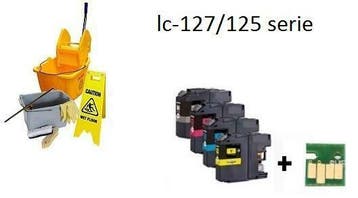 Brother LC-127XL & 125XL reinigingscartridges SET inktmedia, Verzenden, Nieuw
