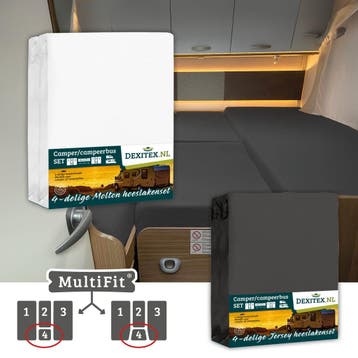 Textielpakket  4 delig met midden matras -1 hoeslakenset(4, Hoeslaken of Sloop