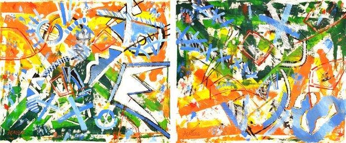 ACA (Angelo Calabria) - Elaborazione 3100/3101 (BAS/RAC) XXL, Antiek en Kunst, Kunst | Schilderijen | Modern