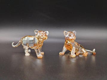 Swarovski - Beeldje - Swarovski Crystal Tiger Cubs - SCS