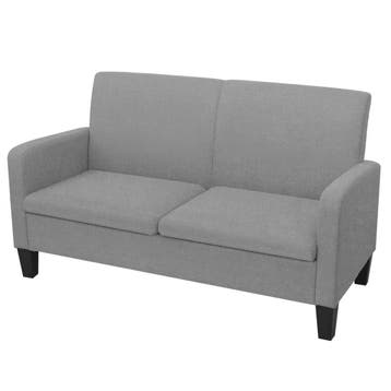 vidaXL Tweezitsbank / zetel 135x65x76 cm lichtgrijs, Huis en Inrichting, Verzenden, Nieuw