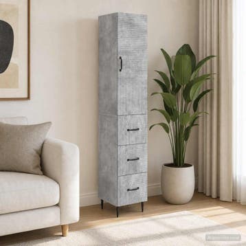 vidaXL Kast Set 2 st 33 x 34,5 x 90 cm Bewerkt hout, Verzenden, Nieuw