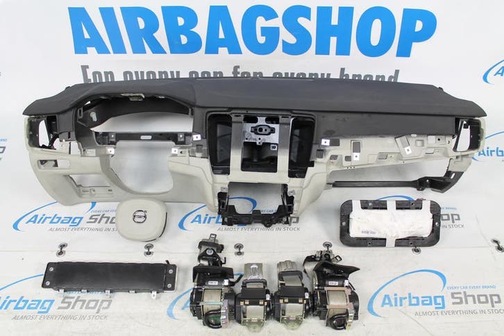 AIRBAG KIT – TABLEAU DE BORD NOIR BLANC VOLVO V90 (2016-….), Auto-onderdelen, Dashboard en Schakelaars