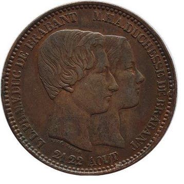 Belgique. 10 Cents 1853 Marriage of the Duke of Brabant and