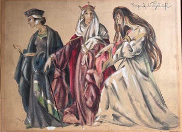 Georges A. de Pogedaïff (1897-1971) - Scène de Théâtre 1935