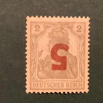 Pologne 1919 - Sceau Germania avec impression kopstzande 5