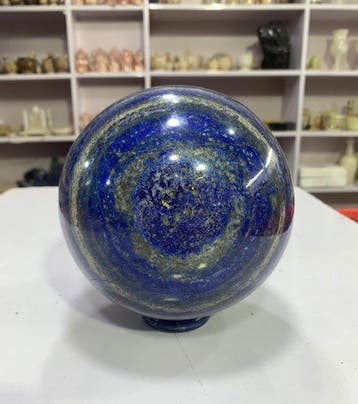 Magnifieke koningsblauwe lapis lazuli bol Bol - Hoogte: 18