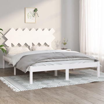 vidaXL Bedframe massief hout wit 140x200 cm, Verzenden